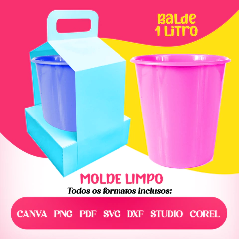 Molde Limpo de Suporte para Balde de Pipoca 1 litro - comprar online