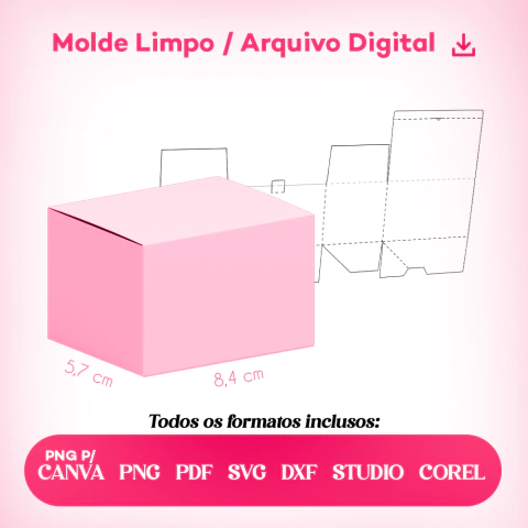 Molde limpo de Caixa Retangular 0059 - comprar online