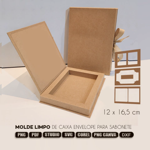 Molde Limpo de Caixa Livro Convite - comprar online