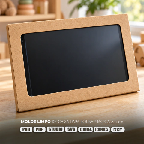 Molde Limpo de Caixa para Lousa Mágica 8.5"