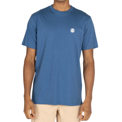 camiseta element manga curta crew azul ,cbskateshop