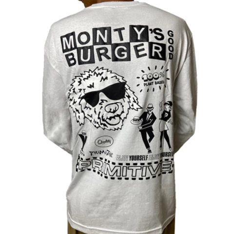 Camiseta Primitive Monty's Burguer M/L Wth