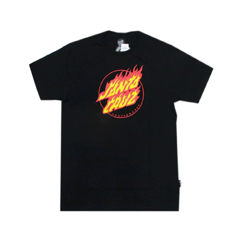 Camiseta Santa Cruz Flaming Dot Front - BLK