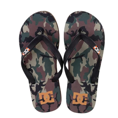 Chinelo DcShoes Graffik Orange/Camo 