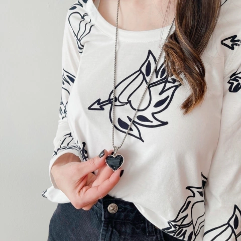 Collar Athena Turmalina - Acero quirúrgico