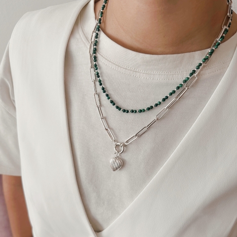Collar Zaya verde - Plata 925 - comprar online