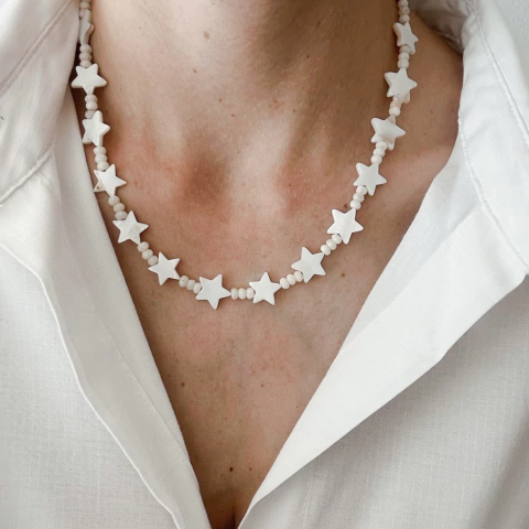 Collar Ginebra - Nácar y acero quirúrgico