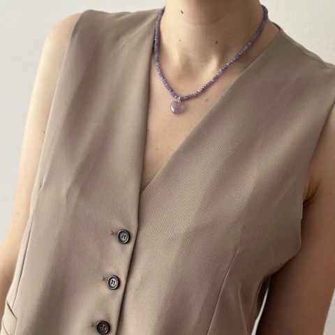 Collar Rania Amatista - Plata 925 - comprar online