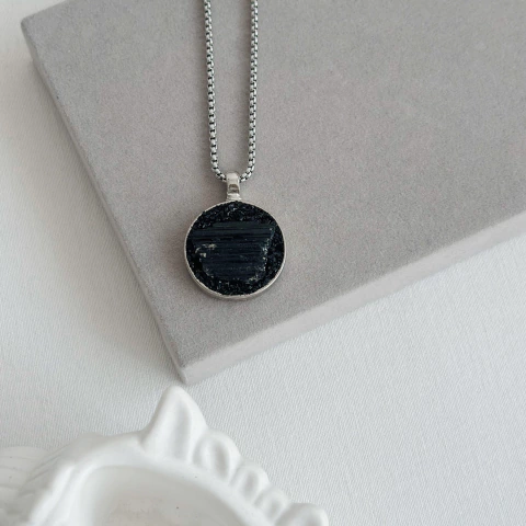 Collar Artemisa Turmalina - Acero quirúrgico