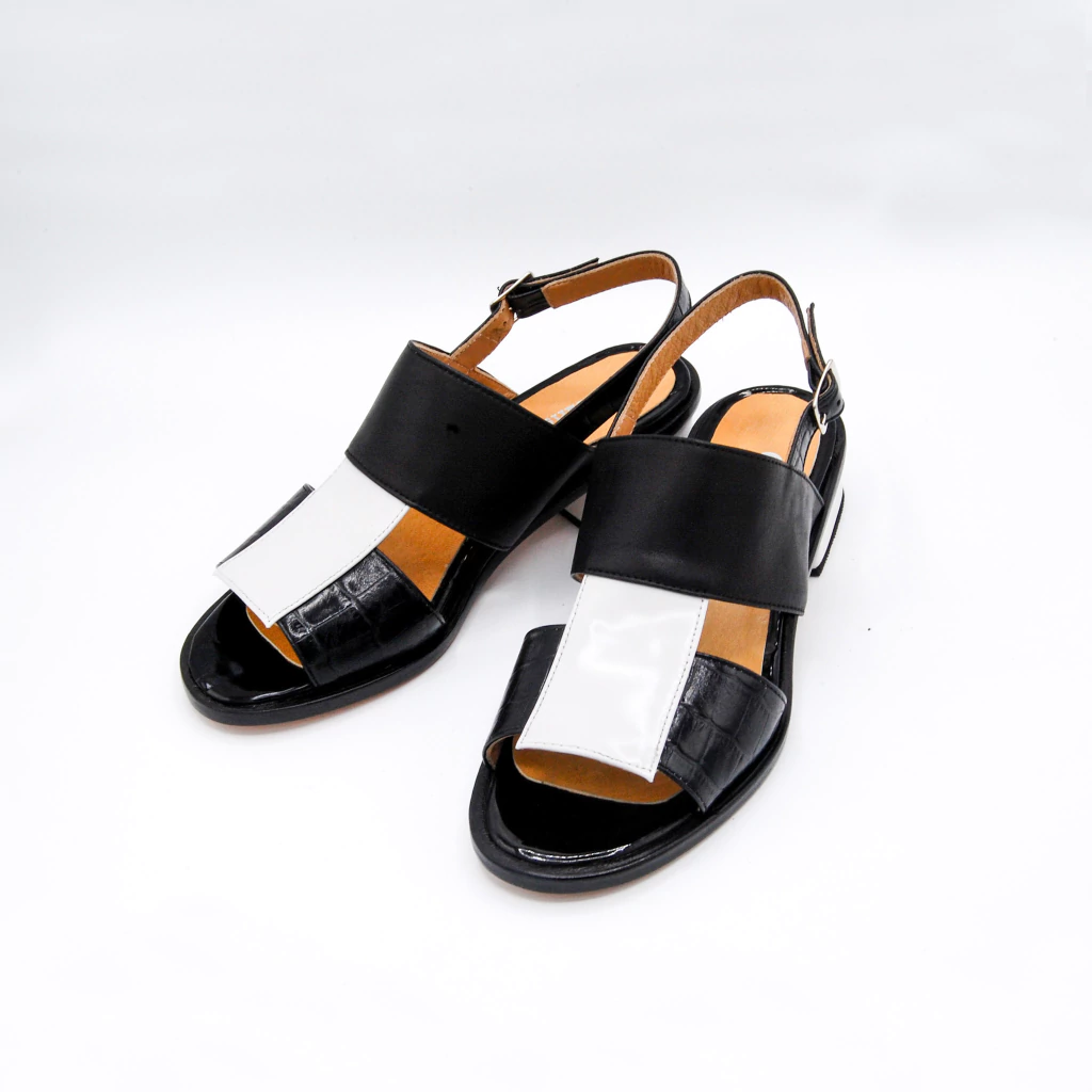 Sandalia Jed Negro & Blanco