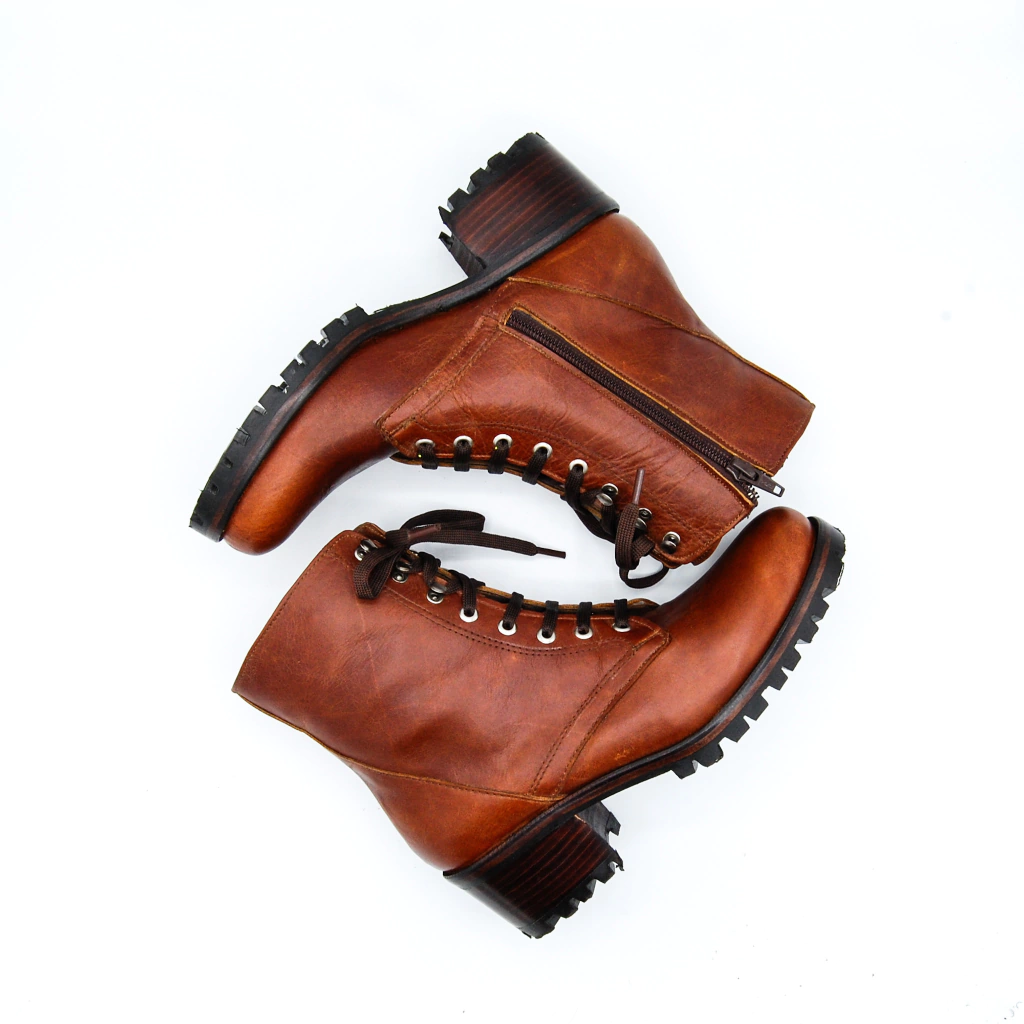 Borcegos Lisa Rustico Marron