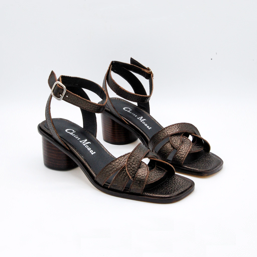 Sandalia Pepper Metalizado Marron