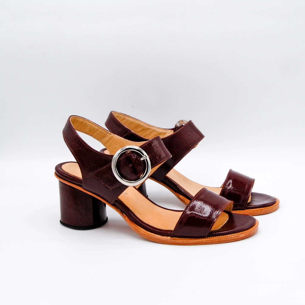 Sandalia Pekin Charol Bordo