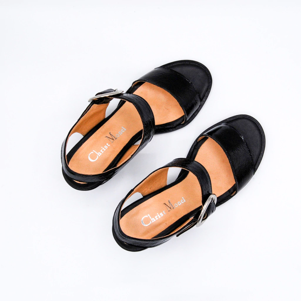 Sandalia Pekin Charol Negro
