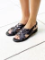 SANDALIA DIANA REPTIL CON NEGRO - Camelia Shoes