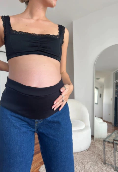 Jean Azul Mom panza elastizada