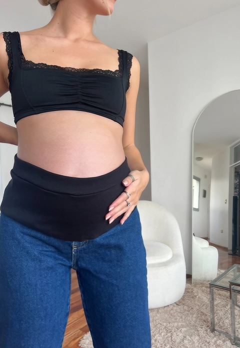 Jean Azul Mom panza elastizada