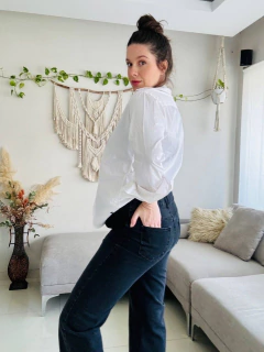 Jean Negro Wide para embarazo panza elastizada - LUZ NATAL