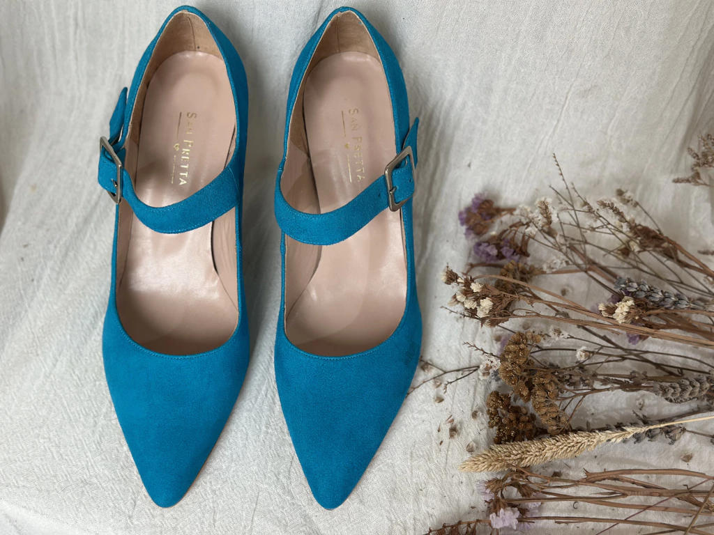 Stiletto Leticia Turquesa