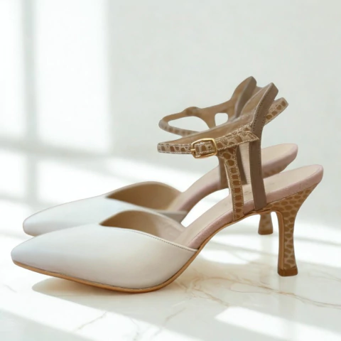 Stiletto Luisa Blanco Vison - comprar online