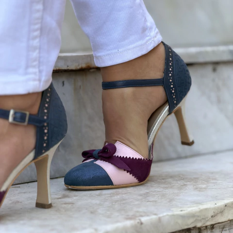 Stilettos Chantal Petroleo Ciruela
