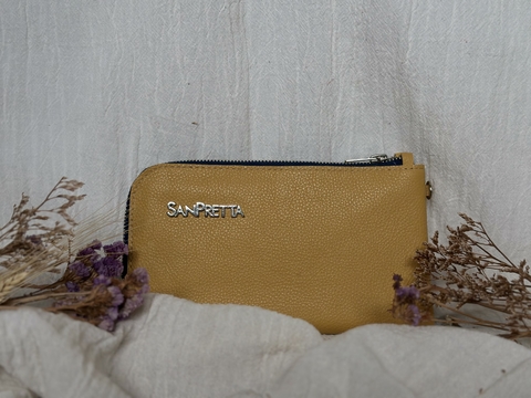 Billetera Felicia Mostaza Azul - comprar online
