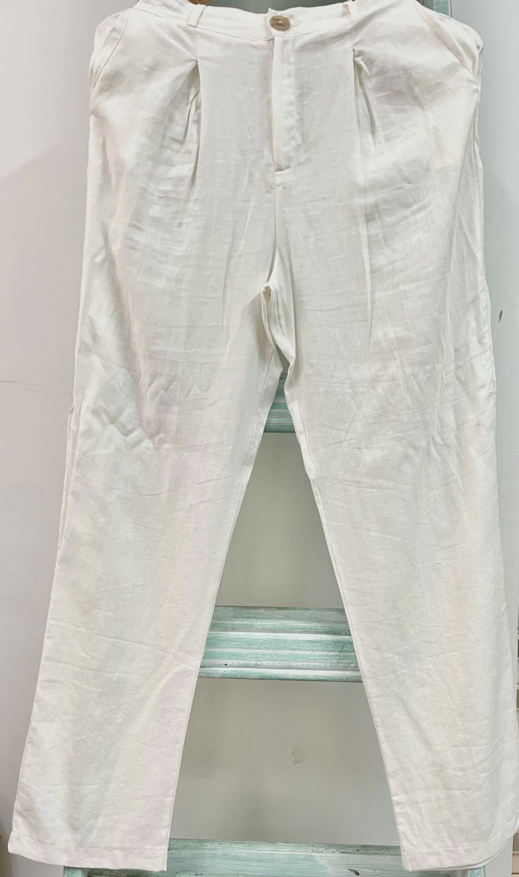 Pantalón Sastrero Lino Blanco