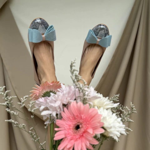 Chata Alice Nude Platino Celeste - comprar online