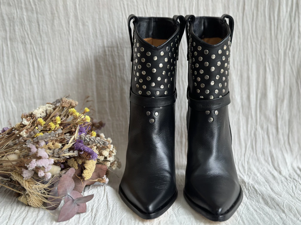 Bota Flor Negro