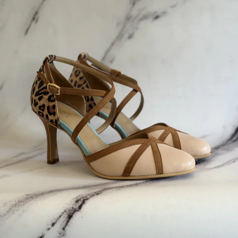 Stiletto Martina Print Nude - comprar online