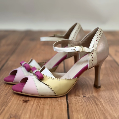 Stilettos Chantal Amarillo Fucsia - comprar online