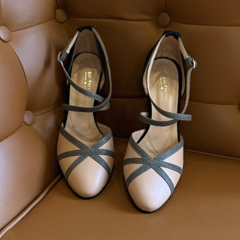 Stiletto Martina Negro Gris - comprar online