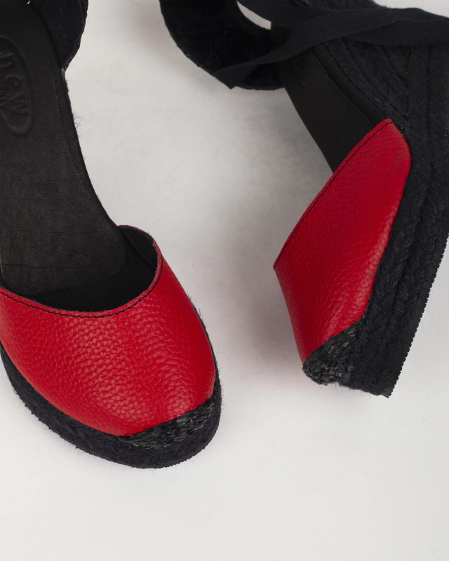 Espadrilles de Yute Rojo/Negro — imagen 2