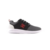 Zapatillas para niños DC Shoes Midway SN Knit, color gris con detalles en rojo y blanco.