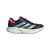 Zapatillas Adidas Duramo Speed 2 para mujer, color negro con detalles en aqua y rosa, vista lateral.