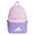 Mochila Adidas lila para niños, con diseño en tonos rosa y morado.