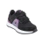 Zapatillas Addnice Los Angeles II en color negro con detalles morados y cierre de velcro.