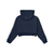 Moletom Feminino Cropped Azul Marinho Com Ziper - comprar online