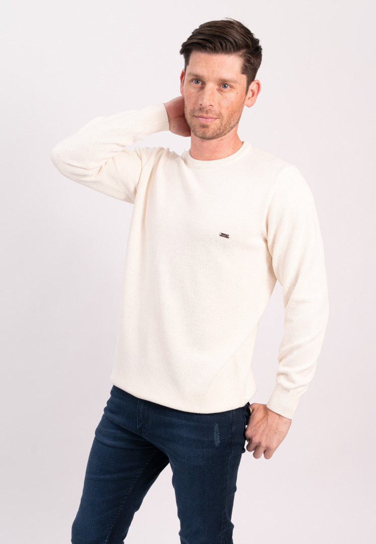 Sweater Base Punto Pique Crudo thumbnail 3