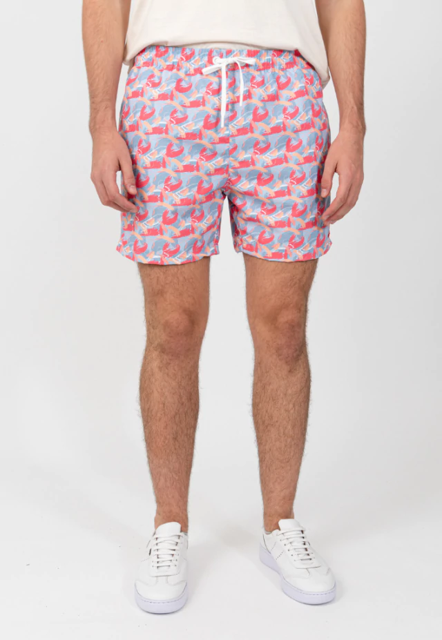 Shorts Bano Pinceladas Rojo thumbnail 2