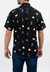 Camisa Corte Clasico Cuello Mao Negro Flores Blancas en internet