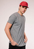 Remera Escote V Gris Medio