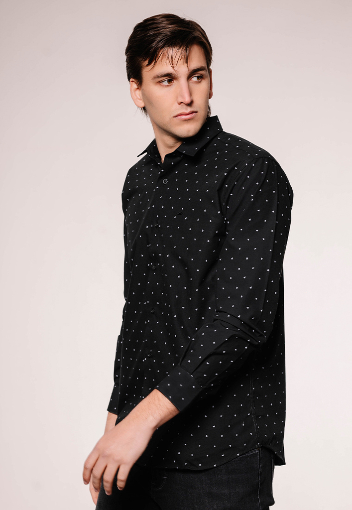 Camisa Corte Clasico Negro Cop 1606 thumbnail 3