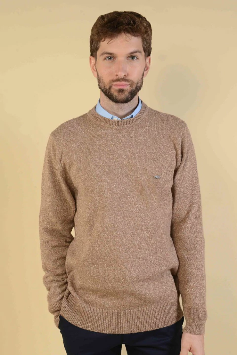 Sweater Base Pelo de llama Tostado