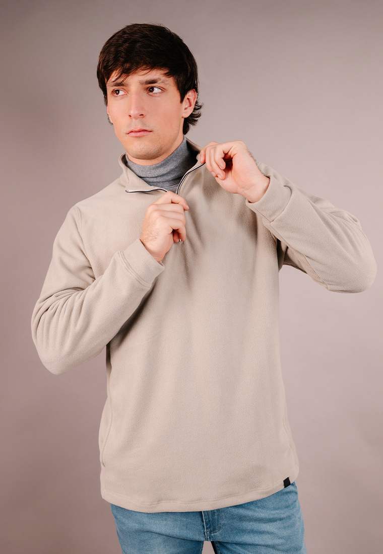 Buzo Media Polera Con Cierre Nole Crudo thumbnail 3