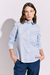 Camisa Corte Ejecutivo Lisa Celeste 5015