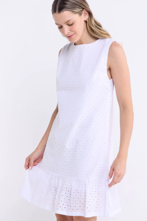 Vestido Broderie Vaiana Off White - comprar online