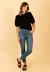 Sweater Base Manga Princesa Dama Negro - comprar online