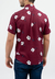 Camisa Corte Clasico Manga Corta Cuello Mao Bordo Flor en internet