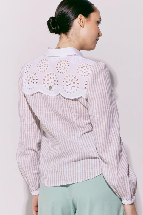 Camisa de Lino Domenica Beige - comprar online